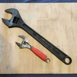 Snap On Blue Point Adjustable Wrenches ADHW8A GAJ18A
