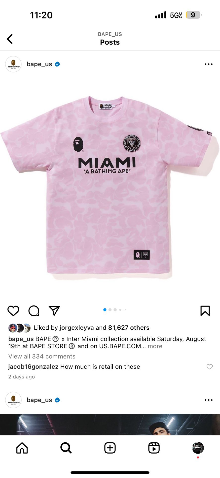 Bape x Inter Miami Pink Shirt for Sale in Miami, FL - OfferUp