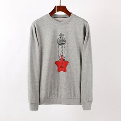 Cp Company Grey Character Star Print Crew Neck Sweatshirt
