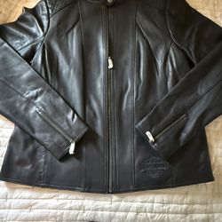 Harley Davidson Womens Leather Jacket Sz Large