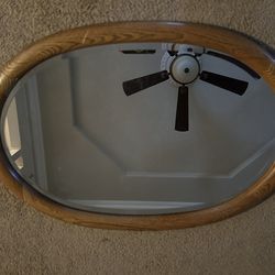 Solid Oak frame with mirror