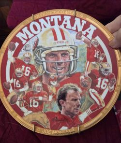 Niners Joe Montana Collector Plate