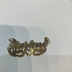 10k Gold Name Plate #109774-1 MJ