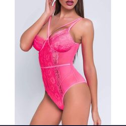 Women Sexy Teddy Lingerie Eyelash Lace Bodysuit V Neck Snap Crotch Sexy Outfits