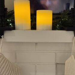 2 Wax Flameless Candles