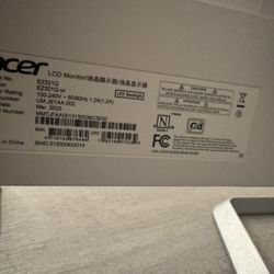 2 Acer 23” LED Monitors (EZ321Q) – Excellent Condition