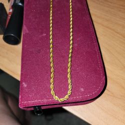 16 Inch Gold Fild Rope Chain 4mm