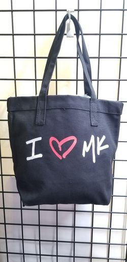 Michael Kors Black Canvas Tote Bag