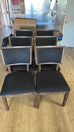 6 wooden chair