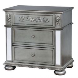 Silver Mirrored Nightstand Brand New In Box 
