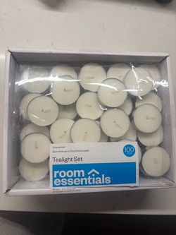Room Essentials Unscented Tealight Candles 100-Pack