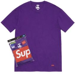 Supreme x Hanes Tagless Teew (2PK) Size: XL 