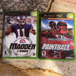 Greg Hastings Tournament Paintball and Madden 2002 Original Xbox Games
