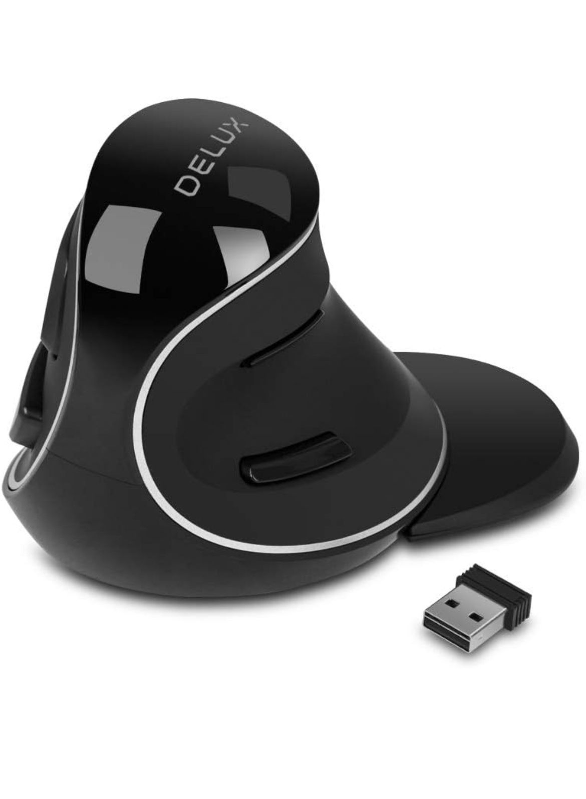 Delux M618Plus Wireless-Black Ergonomic Vertical Mouse Large *BRAND NEW*