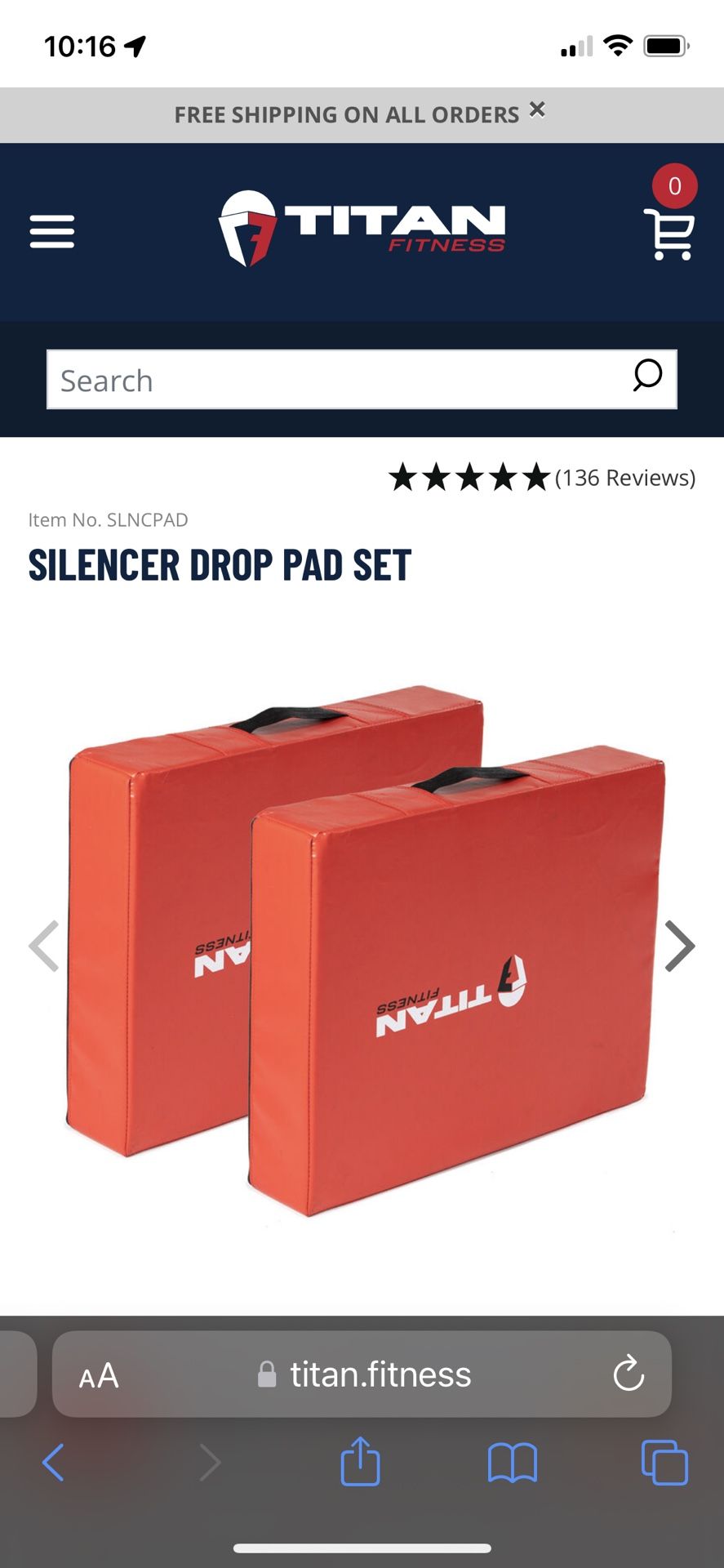 Titan Fitness Silencer Drop Pad Set