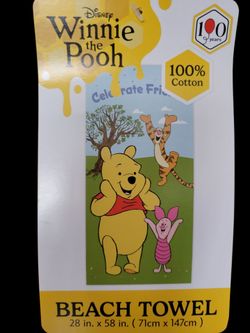 Winnie The Pooh Beach Towel 28x58in