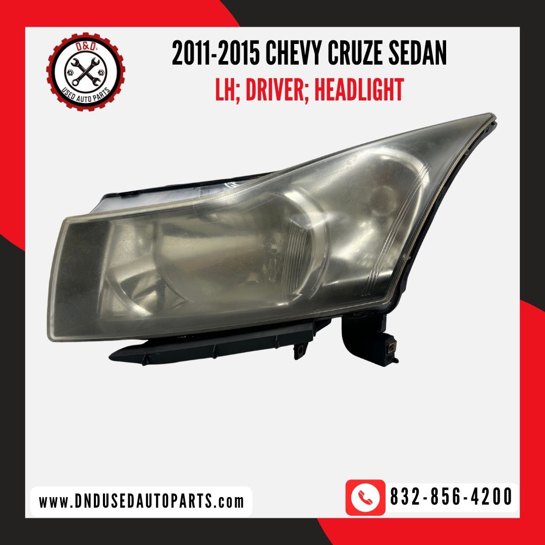 11-15 CHEVY CRUZE SEDAN LH HEADLIGHT PART