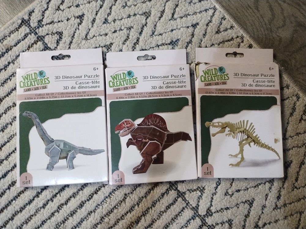 3D Dinosaur Puzzles