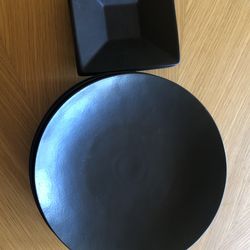 6 Dark Brown Dining Plates And Side Dishes made For Nobu