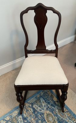 Children’s Vintage Rocking Chair Wood  Carved Back Refinished like new