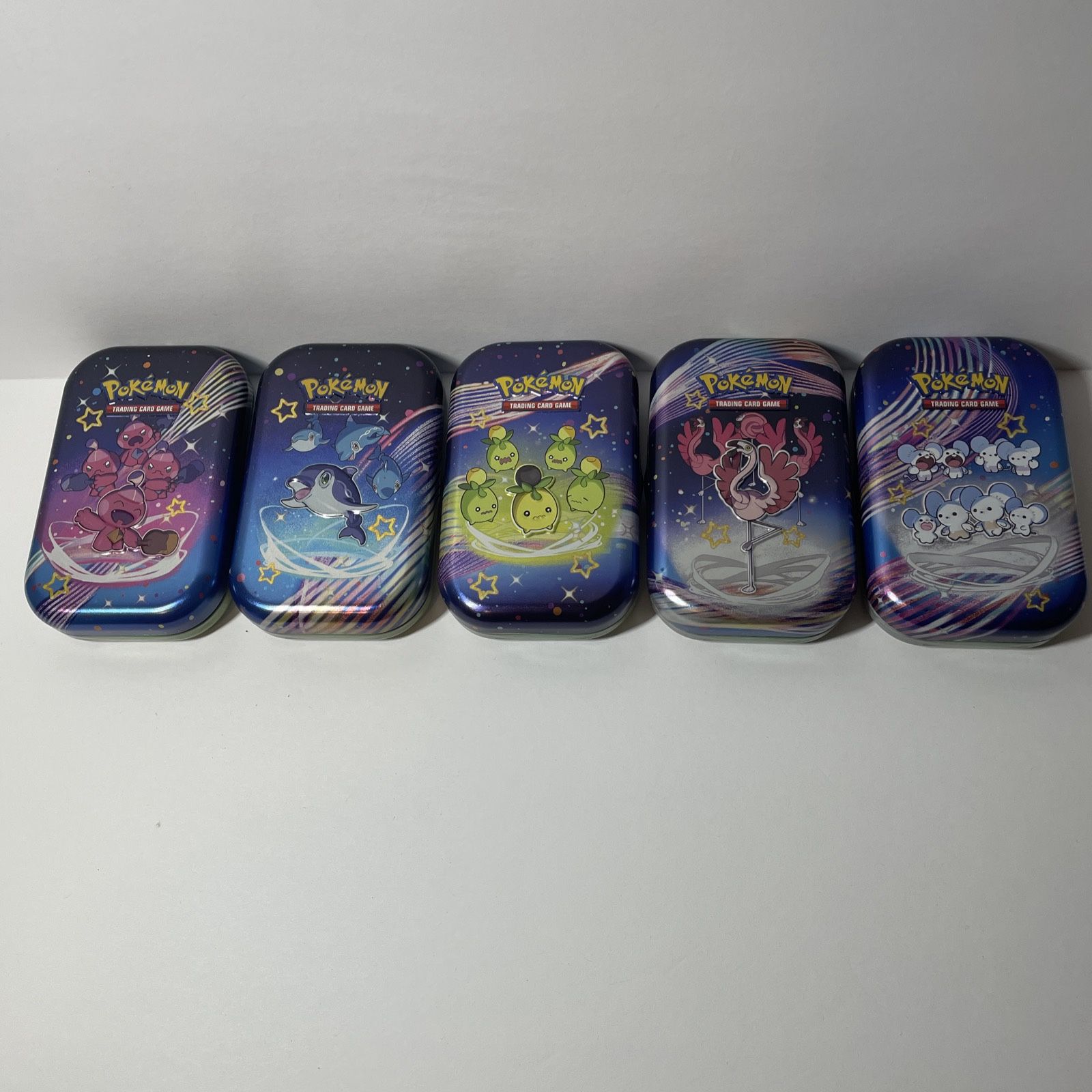 5 EMPTY Pokemon TCG Paldean Fates Mini Tins  - EMPTY NO PACKS