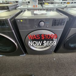 7.4 Cu. Ft. Vented Stackable Electric Dryer In Middle Black With Sensor Dry