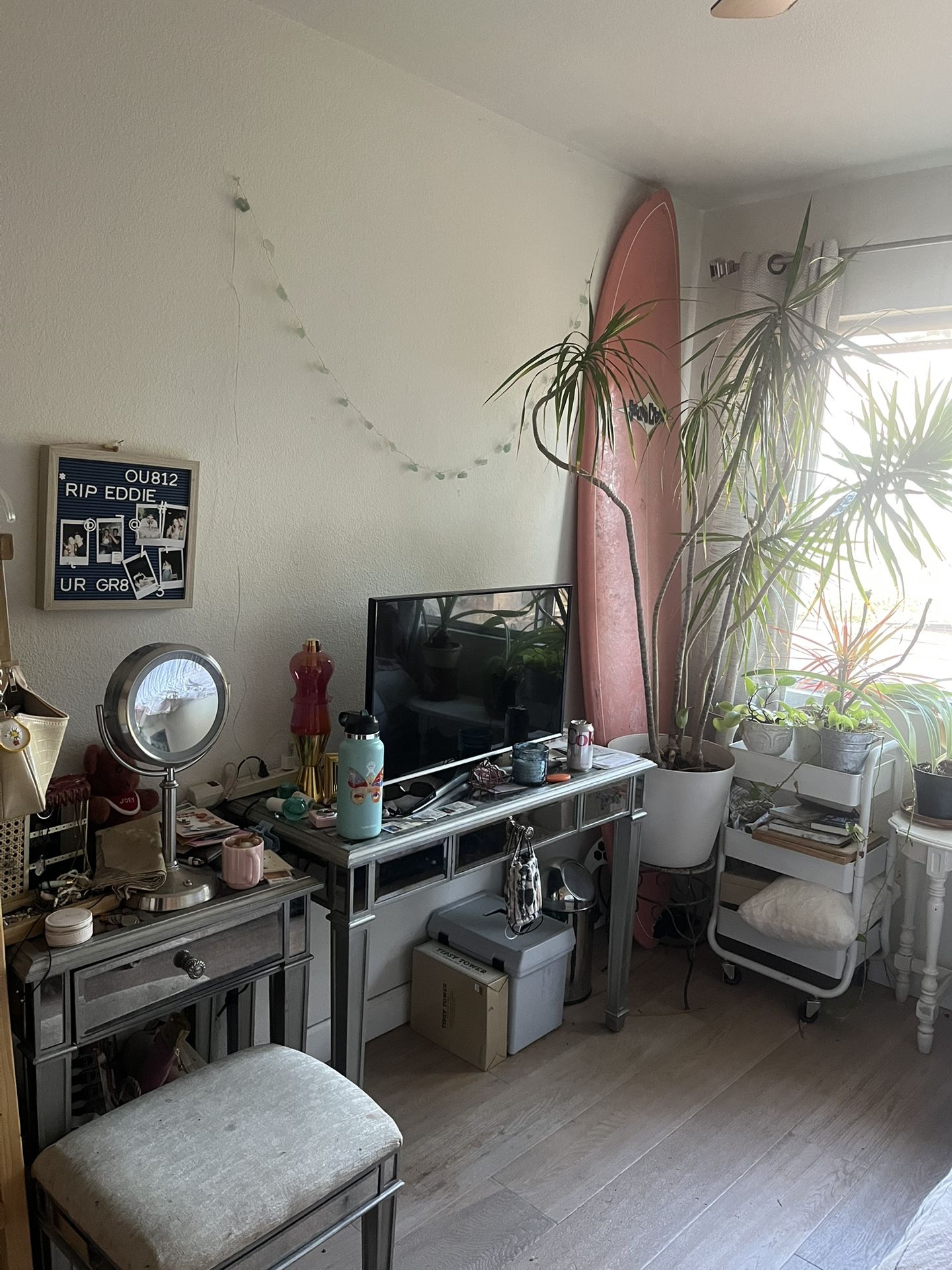 Mirrored Desk and Vanity Table Bundle