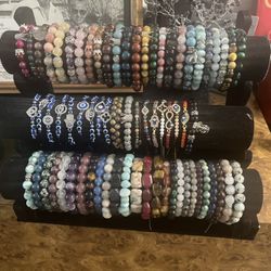 Homemade Semi Precious Stone Bracelets And Crystal Sun Catchers