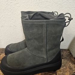 New UGG CLASSIC SHORT WEATHER HYBRID FOREST NIGHT BLACK BOOTS MEN 10