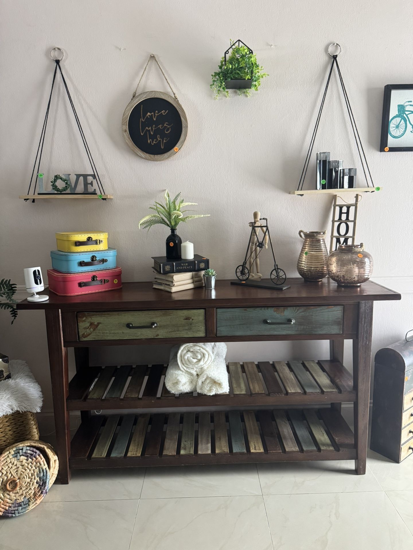 Wood Console Table 