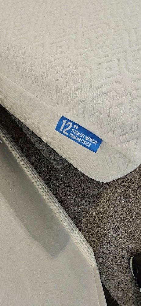 Queen Memory Foam Matress and Bed Frame