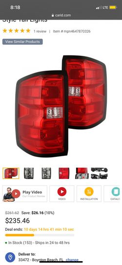 Brand new tail lights for 2015 chevy 2500