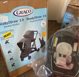 NEW! Graco Ready2grow double stroller & Infant Car Seat