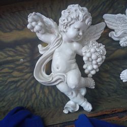 Harvest Child Angel Wall Statue