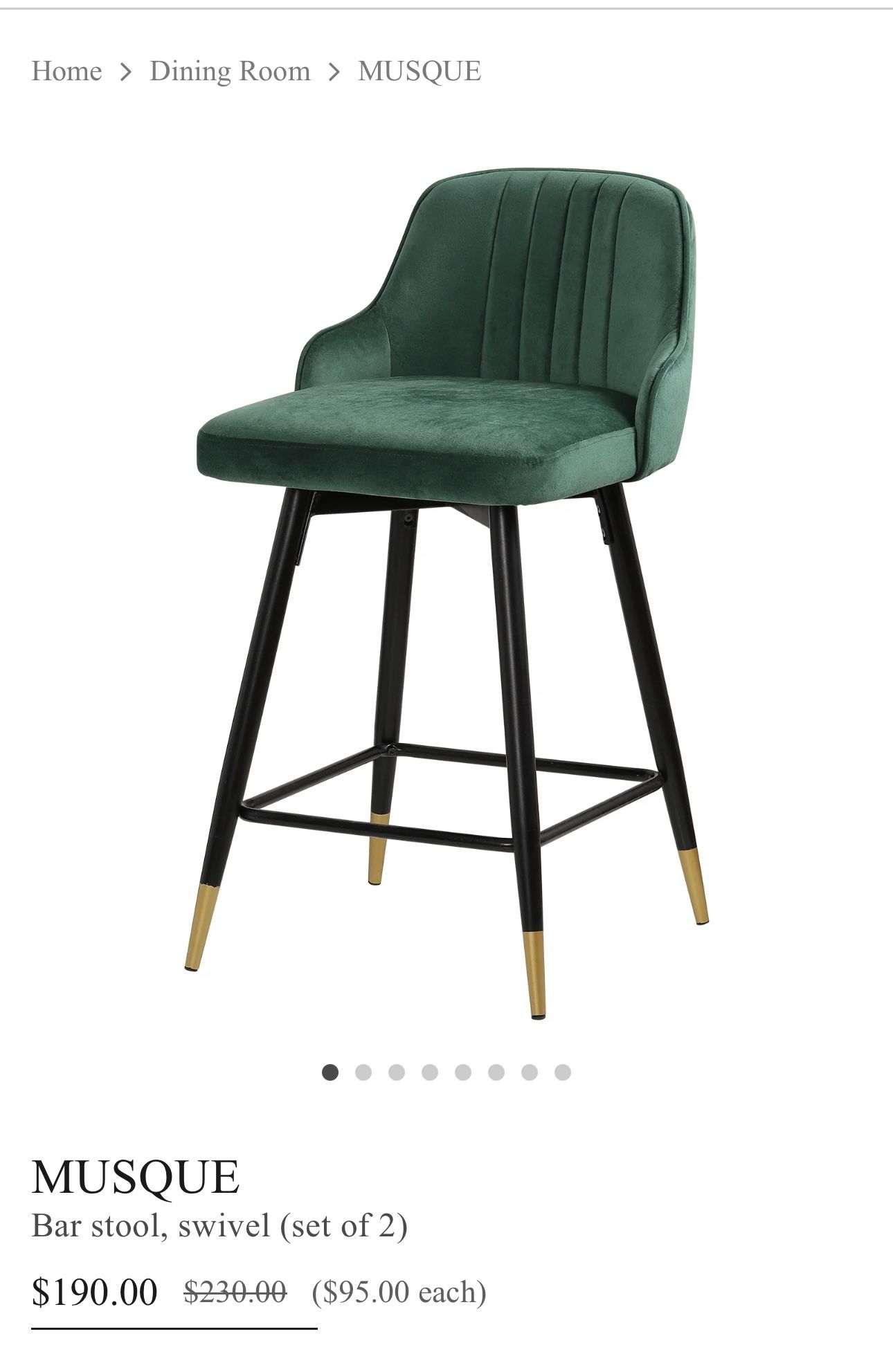 Bar stool, swivel (set of 4)