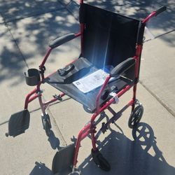 New Lightweight Medline Transport Wheel Chair