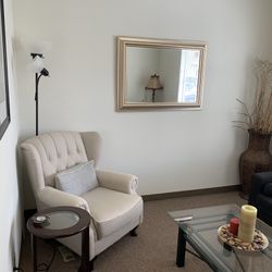 Cream Wingback Chair
