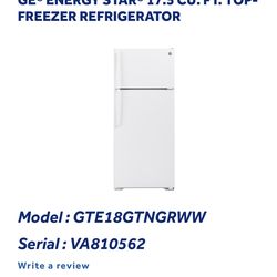 New Refrigerator GE