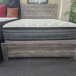 Brand New Rustic Gray Standard King Bedframe