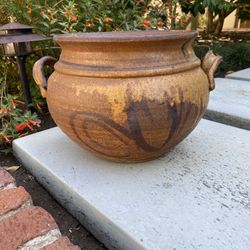 HAND THROWN POTTERY FLOWER PLANT POT