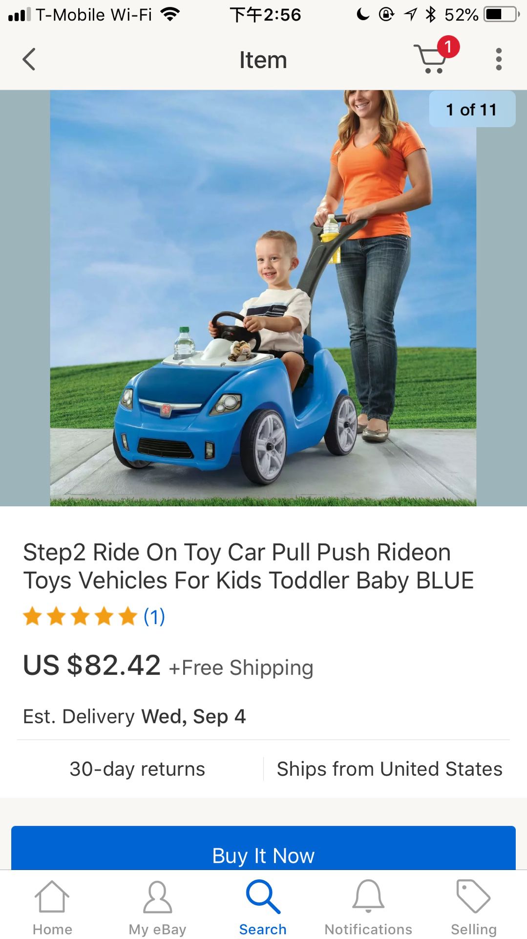 Step2 Ride On Toy Car Pull Push Rideon Toys Vehicles For Kids Toddler Baby BLUE