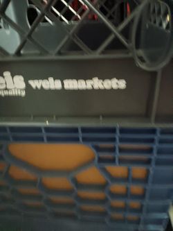 Milk crates, $3 each.
