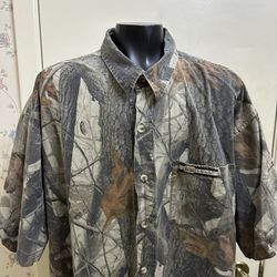 Vintage Winchester Supreme Woodlands Camouflage Hunting Shirt Size XL