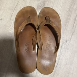 Rainbow Men's Double Layer Arch Support Premier Leather with a 1" Strap Sandals