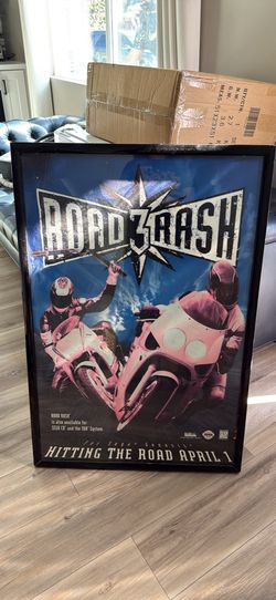 Framed video game poster