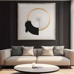 Contemporary Hand Painted Fan Circle canvas!!! NEW ARRIVAL!!!
