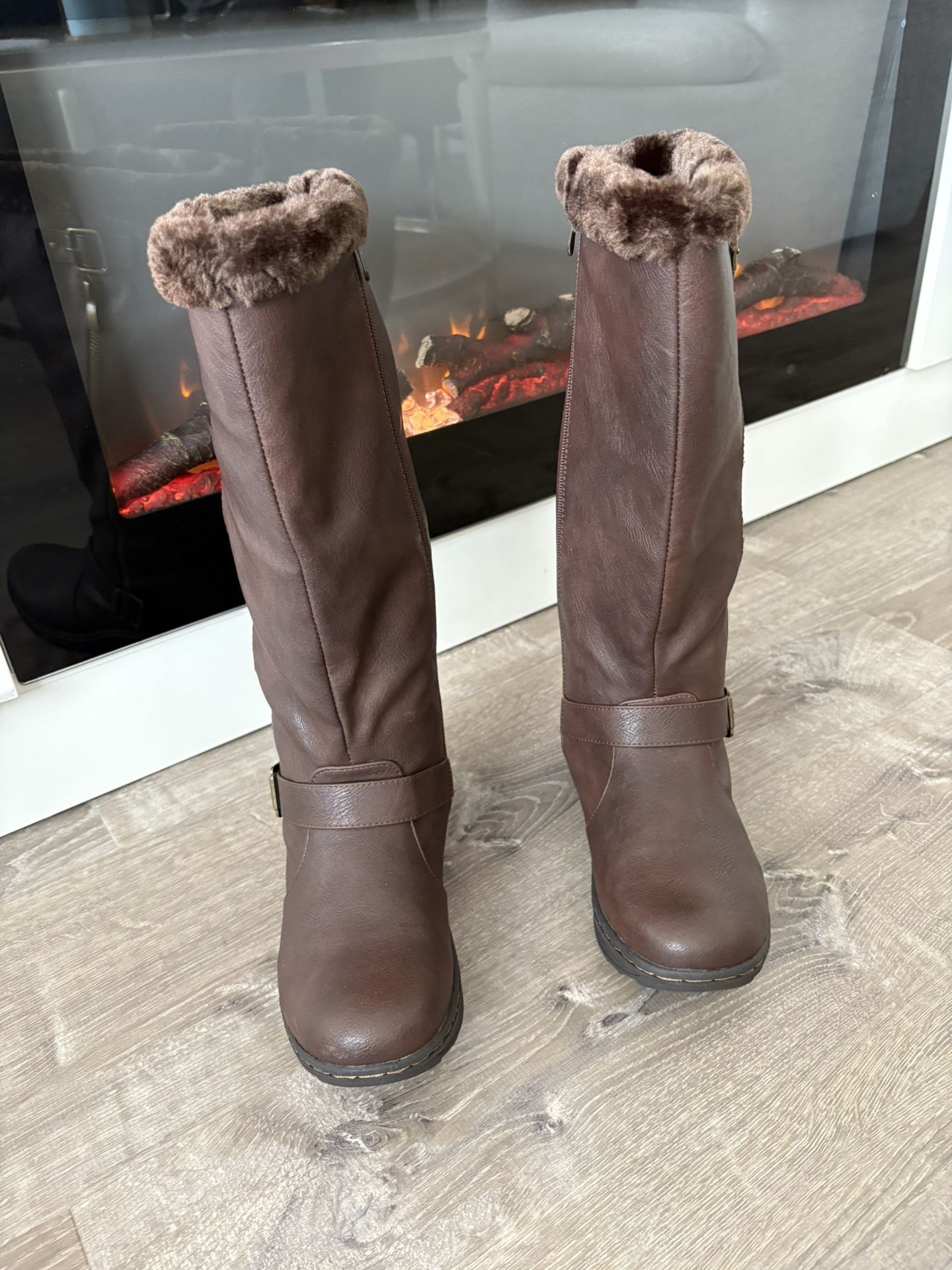 Brown travel boots
