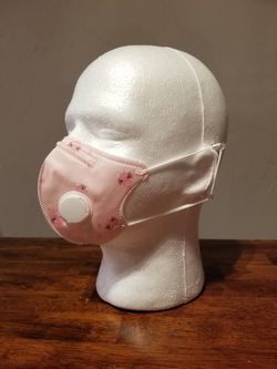 Health face mask for children with breathing valve and nose wire