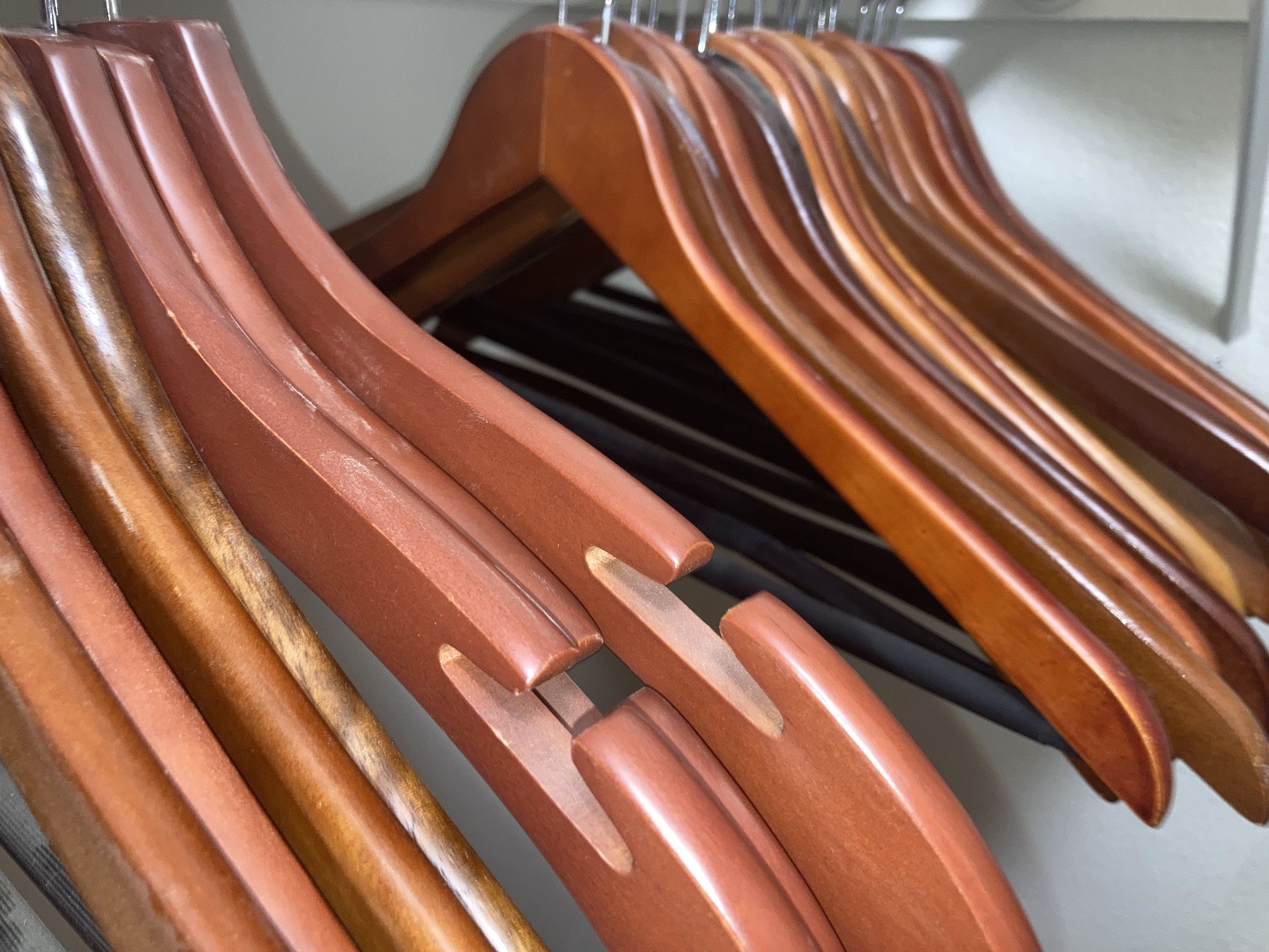 Pick 12 For $10 Cherry Wood Clothes Hangers Coat Closet 