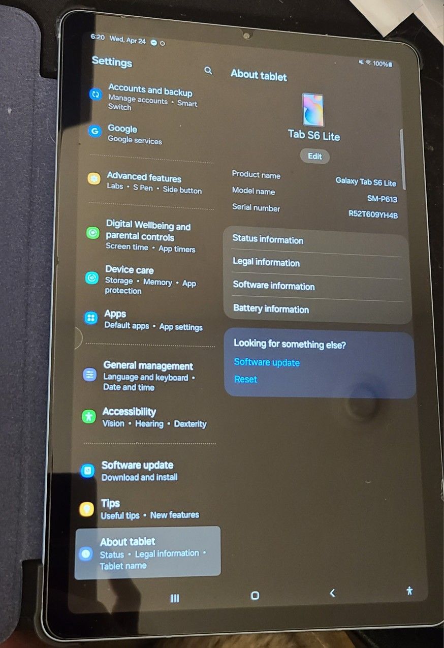 Samsung Galaxy Tab S6 Lite- 128GB Blue WiFi 